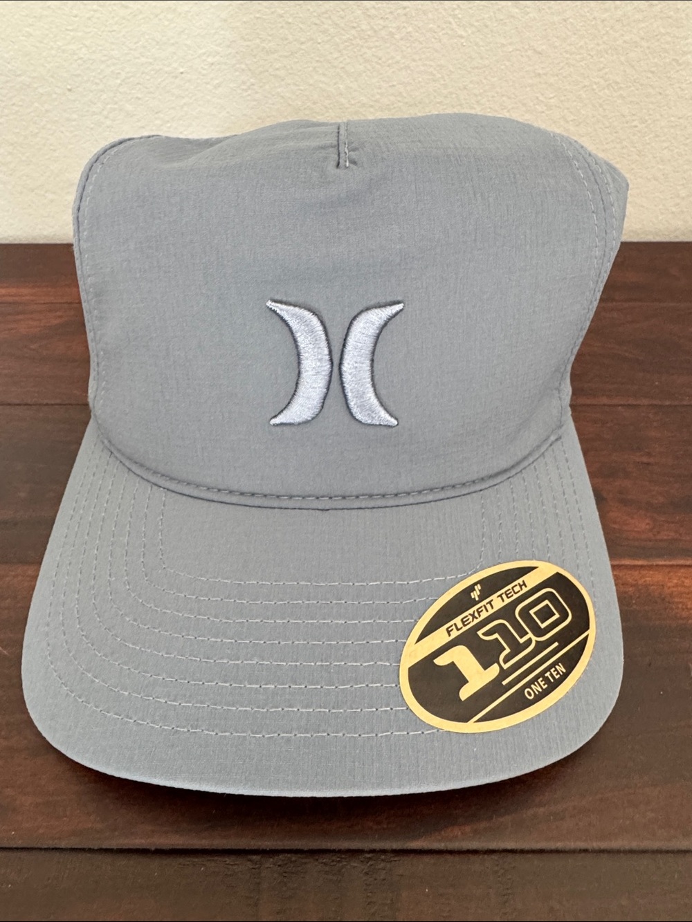 Hurley Light Gray Flexfit 110 Cap with Embroidered Logo